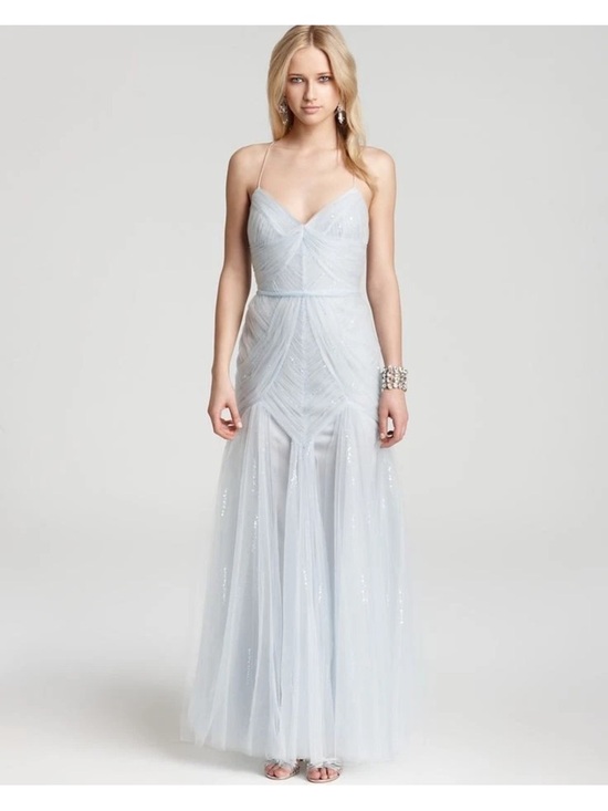 Mignon Dresses & Skirts - Mignon Vintage Gown Baby Blue Princess Tulle sz 2 NWT $970 Bridal Gala Beaded